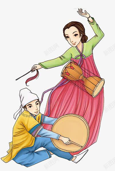 卡通打鼓的女孩png免抠素材_88icon https://88icon.com 免抠女人 卡通 女孩 打鼓的 打鼓的小女孩