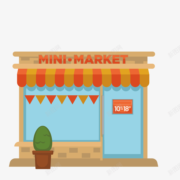 黄色卡通商店矢量图eps免抠素材_88icon https://88icon.com 创意 卡通 商店 图案 小清新 扁平化 简约 装饰 黄色 矢量图