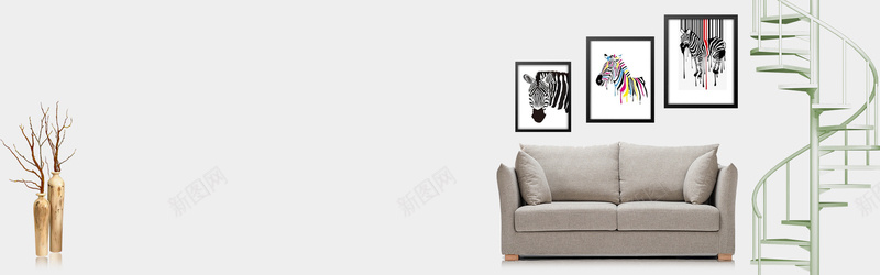 家装节文艺小清新沙发楼梯灰bannerpsd设计背景_88icon https://88icon.com 几何 壁画 家装 家装节 广告 房屋 挂画 楼梯 沙发 相框 素材 背景 装修 装饰 装饰物 设计