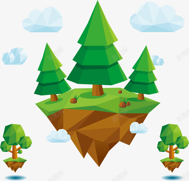 卡通树木立体插画矢量图ai免抠素材_88icon https://88icon.com 云 卡通树木 卡通立体插画 山 手绘立体树木 树木 立体插画 立体树木 矢量图