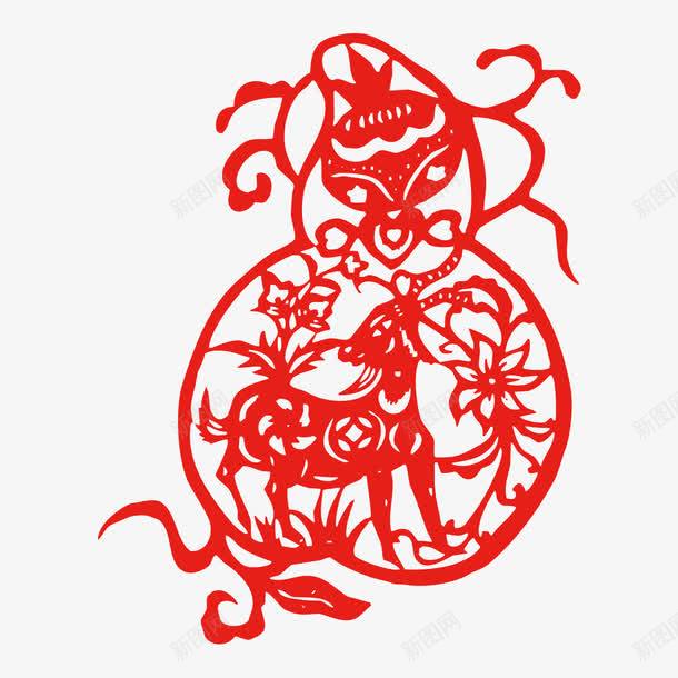 中国风喜庆剪纸png免抠素材_88icon https://88icon.com 中国风 中国风喜庆剪纸马 剪纸马 喜庆 红色 艺术