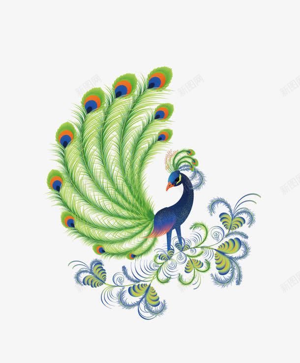 孔雀png免抠素材_88icon https://88icon.com 动物园 动物鸟 孔雀开屏