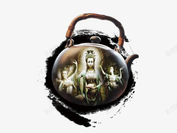 古典元素茶壶png免抠素材_88icon https://88icon.com 中国风 古典 水墨