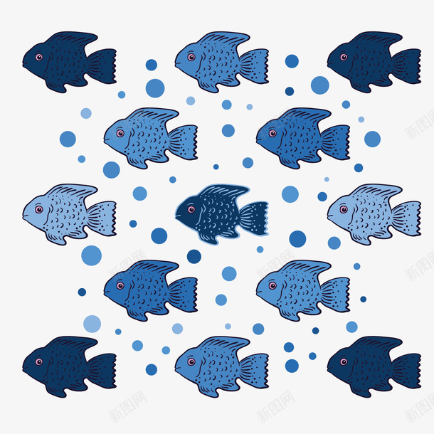 卡通手绘游泳鱼图案矢量图ai免抠素材_88icon https://88icon.com 卡通的海洋生物 手绘的鱼 游泳的鱼 鱼的图案 矢量图