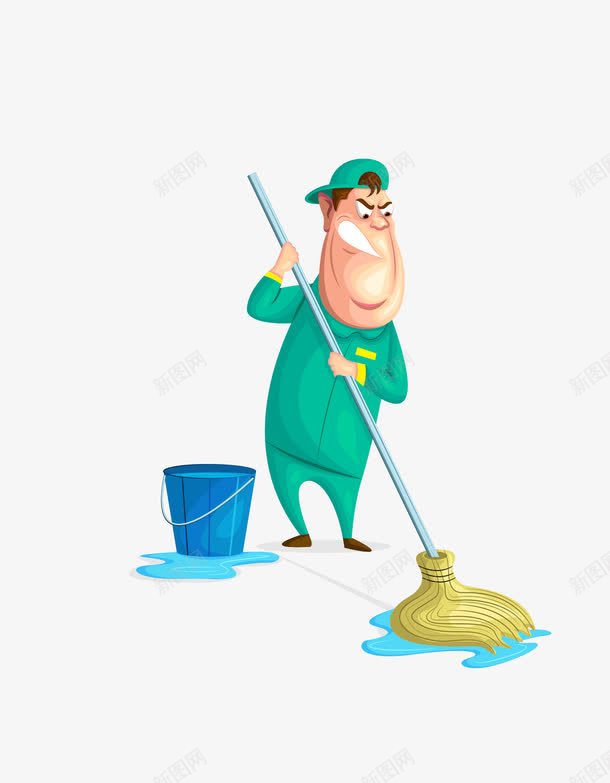 卡通拖地男生png免抠素材_88icon https://88icon.com 卡通拖地男生 拖地擦地 拖地男生 拖地男生png 拖把 男生 矢量拖地男生