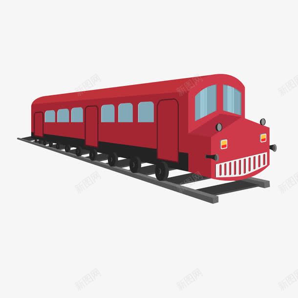 红色地铁列车png免抠素材_88icon https://88icon.com 交通 交通工具 列车 南京地铁 地铁 有轨电车 车
