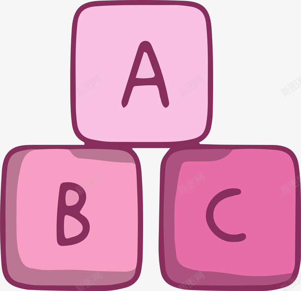 可爱粉色ABC图案png免抠素材_88icon https://88icon.com ABC 卡通 可爱 矢量图案 粉色图案 键盘