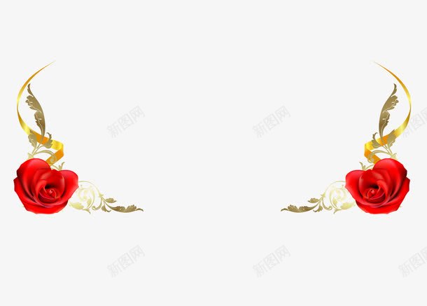 欧式玫瑰花边框装饰png免抠素材_88icon https://88icon.com 欧式 玫瑰 玫瑰花 花边 边框装饰