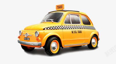 鼠绘Q版出租车png免抠素材_88icon https://88icon.com Q版 TAXI 出租车 可爱 甲壳虫 鼠绘