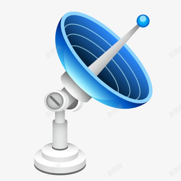 蓝色锅盖天线信号接收器矢量图ai免抠素材_88icon https://88icon.com 信号 天线 接收器 蓝色 锅盖 矢量图