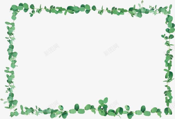 叶子纹理边框png免抠素材_88icon https://88icon.com 叶子边框 树叶纹理 树叶边框 绿色边框
