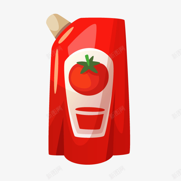 卡通简约美食装饰广告番茄酱png免抠素材_88icon https://88icon.com 卡通美食封面设计 广告设计 海报设计 番茄汁 美食 美食海报设计