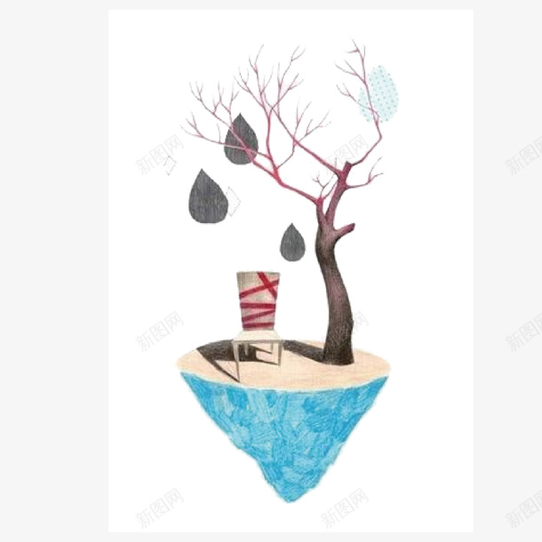 手绘小树矢量图eps免抠素材_88icon https://88icon.com 创意 手绘 插画 枯树 矢量图