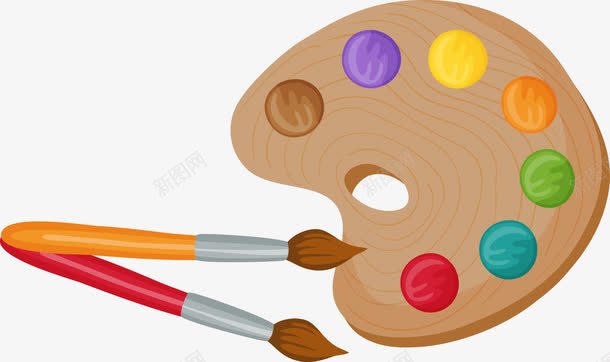 调色盘png免抠素材_88icon https://88icon.com 画画 画笔 绘画 美术用品 调色盘
