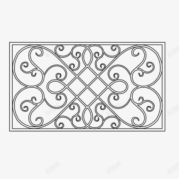 矩形铁艺线条艺术围栏png免抠素材_88icon https://88icon.com 围栏 矩形 线条 艺术 铁艺 铁艺围栏