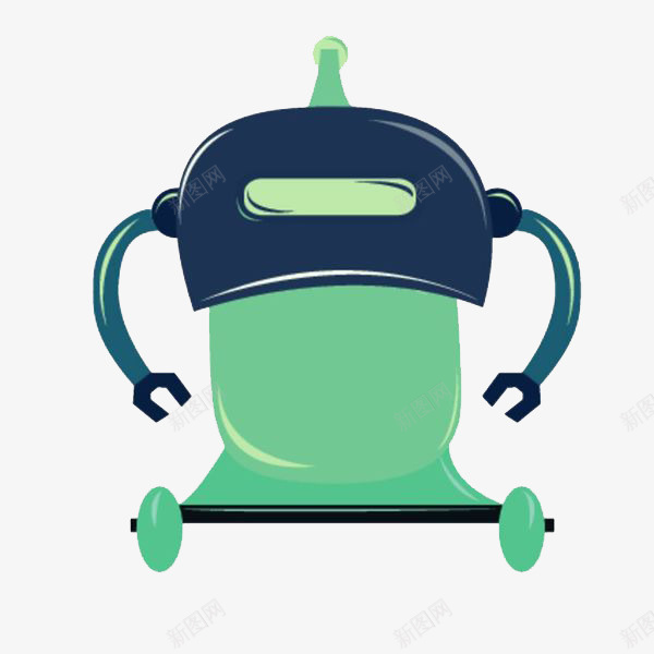 手绘创意机器人图png免抠素材_88icon https://88icon.com 卡通手绘 商务 抽象 机器人 水彩 科技 绿色