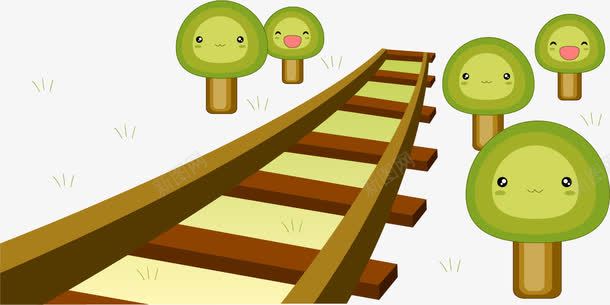 手绘卡通火车道png免抠素材_88icon https://88icon.com 卡通火车道 可爱 手绘