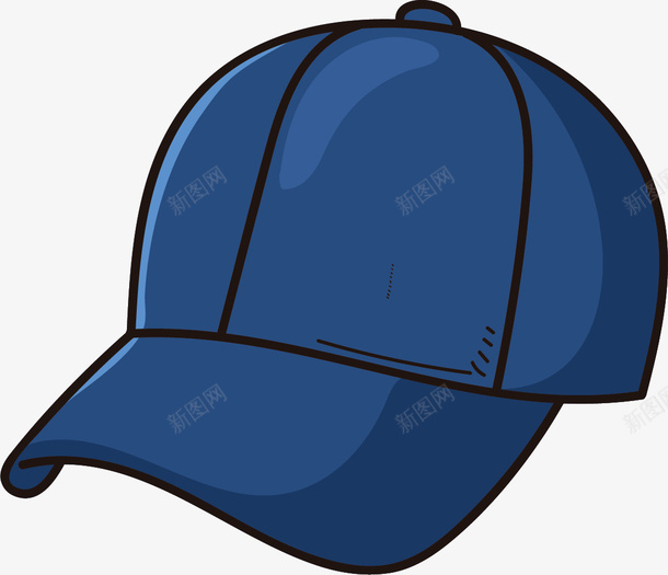 蓝色帽子迷你风格png免抠素材_88icon https://88icon.com 卡通垒球运动 垒球帽 垒球装备 矢量装备 蓝色帽子 装备