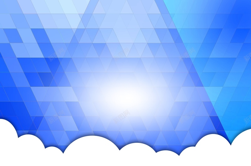 扁平蓝色渐变白云背景cdr设计背景_88icon https://88icon.com 几何 扁平 渐变 白云 蓝色