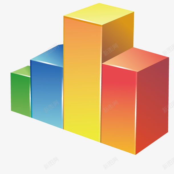 数据柱体png免抠素材_88icon https://88icon.com 3d立体 信息 模型 统计