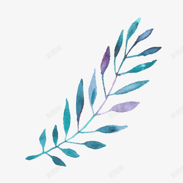 手绘彩色的叶子矢量图ai免抠素材_88icon https://88icon.com 卡通 叶子 彩绘 手绘 植物 绘画 装饰 矢量图