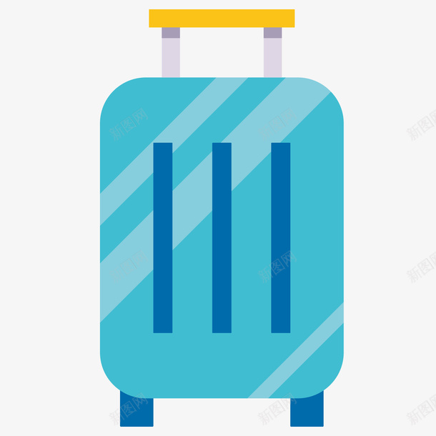 一只手绘的蓝色拉杆箱矢量图ai免抠素材_88icon https://88icon.com 出差 出行 扁平化 手绘 拉杆箱 旅游 蓝色 行李箱 矢量图