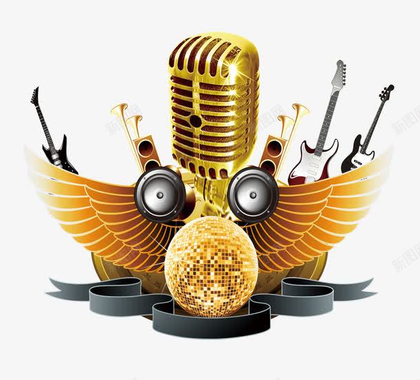 唱响音乐png免抠素材_88icon https://88icon.com 乐器 创意 麦克风