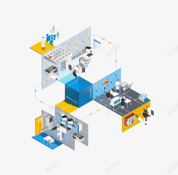 3D立体办公环境png免抠素材_88icon https://88icon.com 3d 办公 环境 立体