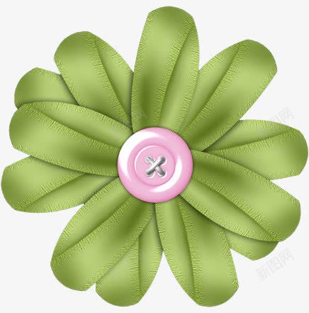 绿色丝带纽扣png免抠素材_88icon https://88icon.com 纽扣 绿色丝带