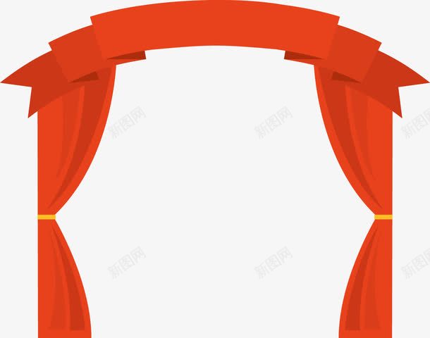 卡通扁平帘子帷幕png免抠素材_88icon https://88icon.com 卡通 帘子 帷幕 扁平 窗帘 节日