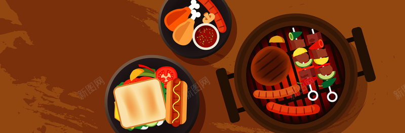 时尚美食烧烤食物矢量背景ai设计背景_88icon https://88icon.com 代金券 优惠券 扁平设计 抵用券 时尚食物 烧烤背景 积分券 素材背景 美食背景 食物背景 矢量图