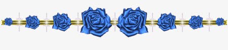 蓝色花分割线png免抠素材_88icon https://88icon.com 分割线 玫瑰 蓝花
