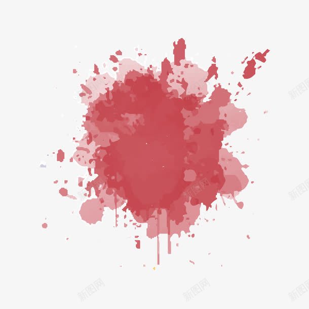 红色水彩墨png免抠素材_88icon https://88icon.com png图形 png装饰 手绘 水墨 红色 装饰