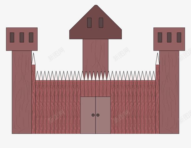 监狱大门png免抠素材_88icon https://88icon.com 大门 尖刺 木材 监狱 监狱门