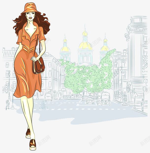 街景优雅女人png免抠素材_88icon https://88icon.com 优雅 摩登 时尚 街景
