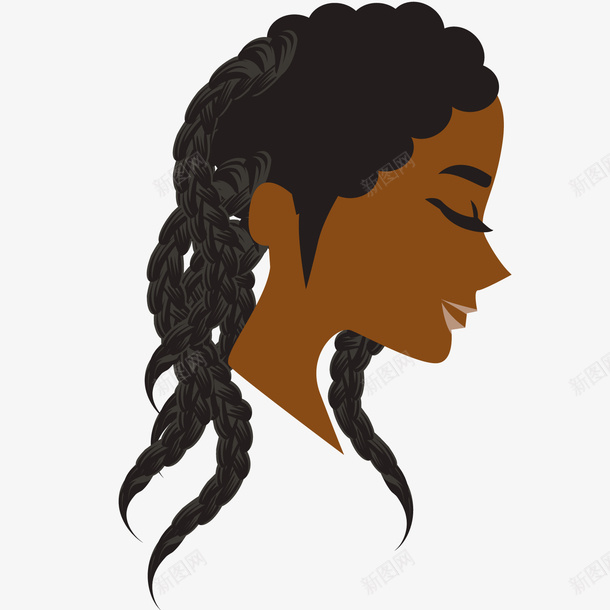黑人女孩麻花辫头像矢量图ai免抠素材_88icon https://88icon.com 发型 头像 女孩 手绘 文艺 盘发 线条 麻花辫 麻花辫矢量 黑人 矢量图