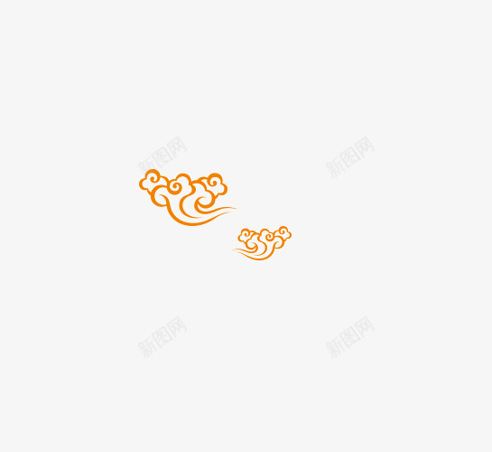 中国风云朵png免抠素材_88icon https://88icon.com 中国风 云朵 大气 装饰 黄色