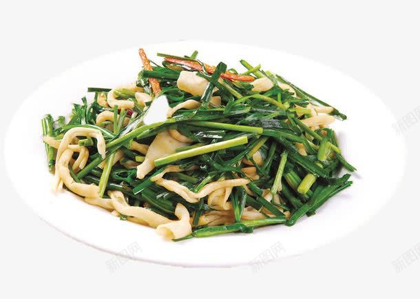 韭菜炒鸭肠png免抠素材_88icon https://88icon.com 小吃 熟食 美食 韭菜炒鸭肠