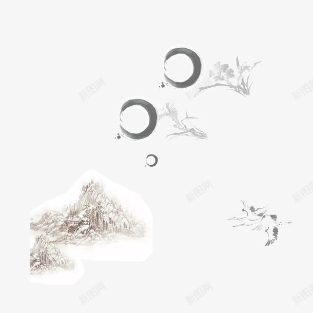 水墨背景装饰图案墨迹图形png免抠素材_88icon https://88icon.com 中国风 墨迹图形 水墨 背景装饰图案