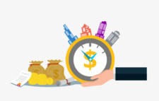 扁平化时钟png免抠素材_88icon https://88icon.com 投资 理财 金币 金融 钱袋