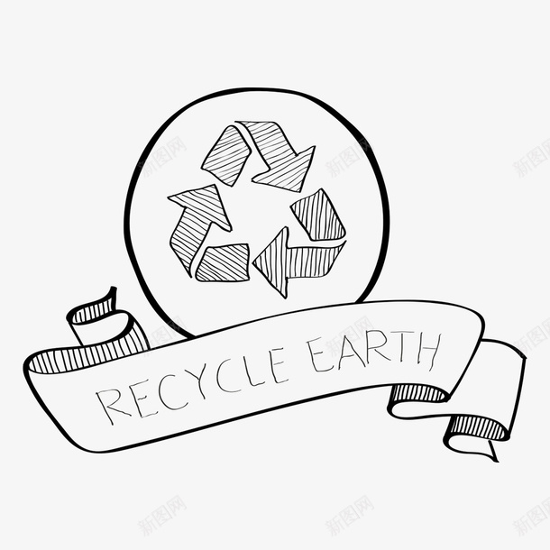 循环再利用矢量图eps免抠素材_88icon https://88icon.com 世界地球日 循环利用 手绘素材 矢量素材 矢量图