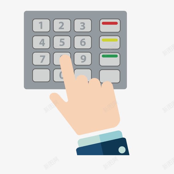 银行密码矢量图eps免抠素材_88icon https://88icon.com 信用卡 取钱 按键 矢量源文件素材 计算机 矢量图