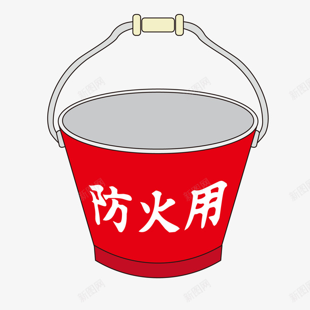 防火用红色小水桶png免抠素材_88icon https://88icon.com 卡通小桶 提水桶 消防器材 红色水桶 背景装饰 防火用