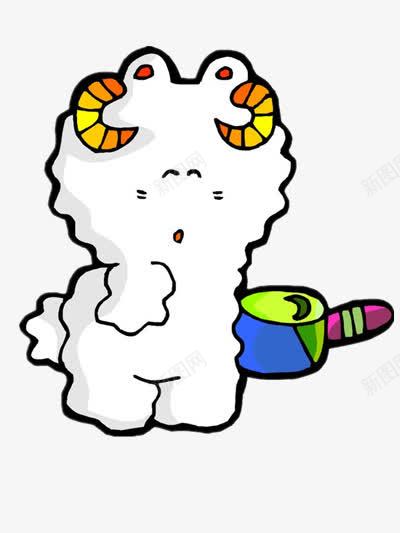 笑眯眯的小羊png免抠素材_88icon https://88icon.com 动物 可爱 微笑 白色