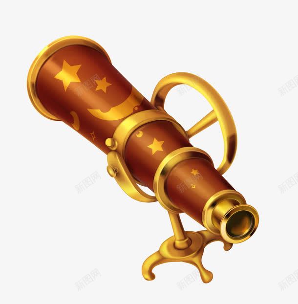 金色金属旧式望远镜png免抠素材_88icon https://88icon.com 旧式 望远镜 金属 金色