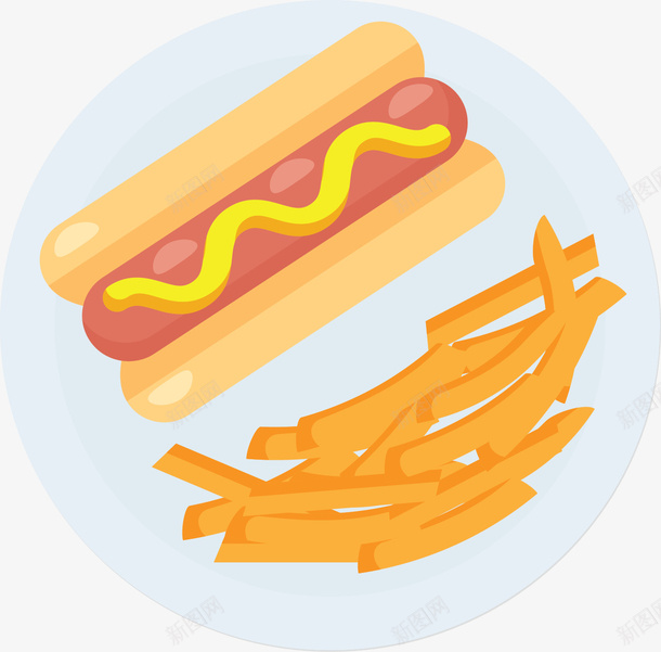 美味炸薯条和热狗矢量图ai免抠素材_88icon https://88icon.com 快餐 炸土豆丝 炸薯条 热狗 矢量png 矢量图 美味热狗 薯条