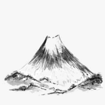 火山水墨画png免抠素材_88icon https://88icon.com 山矢量 水墨画 火山 火山手绘 黑白火山