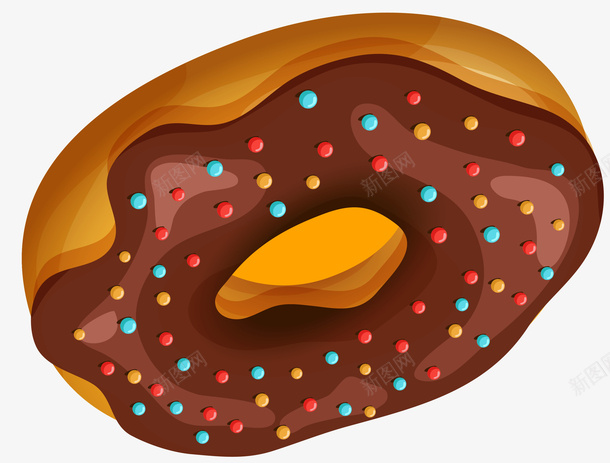 彩色甜甜圈图矢量图ai免抠素材_88icon https://88icon.com 卡通有趣 巧克力酱 彩色底纹 甜甜圈 矢量图案 装饰图 矢量图