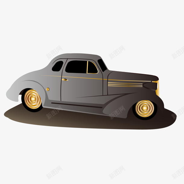 复古老爷车矢量图ai免抠素材_88icon https://88icon.com 交通工具 卡通 复古 老爷车 车辆设计 矢量图