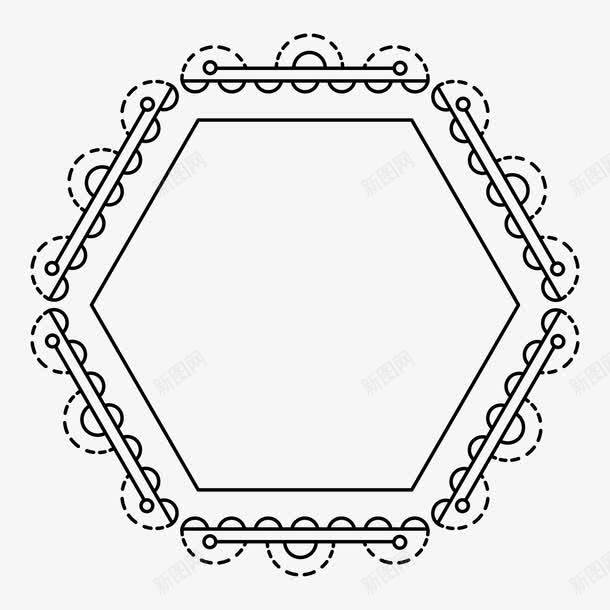 花纹六边形png免抠素材_88icon https://88icon.com 卡通 手绘 水彩画 直线六边形 花纹六角边 花纹六边形 装饰图案